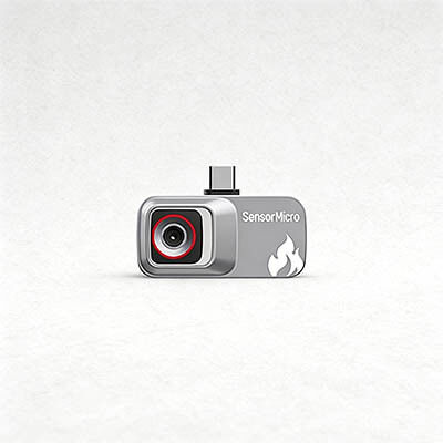 Ultra-compact 256×192/12μm Plug-in Thermal Camera for Mobile Devices